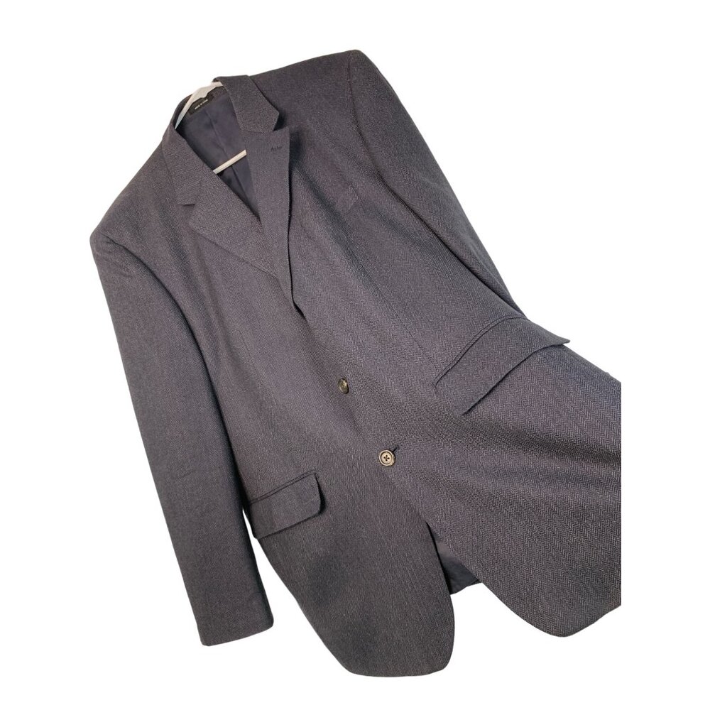 Chaps Men's 44R Gray Blazer 100% Lambswool Classic Fit 3-Button Jacket 7257